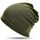 HAMUNI Mütze Damen Dünne Mütze Herren - Slouch Beanie Mütze - Leicht Weich Chemo Mütze - Atmungsaktiv Long Beanie - Elastisch Mütze - Ideale Beanie Mütze für Alle Jahreszeiten (Militärgrün)