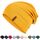 HAMUNI Mütze Damen Herren, Slouch Beanie Mütze, Weich Dünne Mütze aus Baumwolle, Leichte Atmungsaktiv Longbeanie, Elastisch Laufmütze für Alle Jahreszeiten