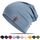 HAMUNI Mütze Damen Herren, Slouch Beanie Mütze, Weich Dünne Mütze aus Baumwolle, Leichte Atmungsaktiv Longbeanie, Elastisch Laufmütze für Alle Jahreszeiten