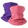 HEGCOIIE 2 Stück Damen Herren Winter Loop Schal Weichem Fleece Halswärmer Winddicht Ski Maske Schlauchschal Warmer für Skifahren Laufen Radfahren… (Rose+Lila)