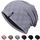 HAMUNI Slouch Beanie Mütze für Herren Damen, Dünne und Leichte Jacquard Jersey Beanies Chemo Kopfbedeckung Mützen Laufmütze Mütze Slouchy Baggy Beanie Unisex Flexible Klassische Winter Sommer Hüte