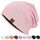HAMUNI Slouchy Beanie Hip-Hop Weiche Leichte Laufende Beanie Mütze Atmungsaktivität Erwachsene Zwerg Hüte Chemo Cap Schädel Cap für Herren Damen (Korallenpulver)