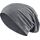 Jersey Baumwolle elastisches Long Slouch Beanie Unisex Herren Damen mit Strass Stern Steinen Mütze Heather in 35 (7) (Heather Dark Grey)