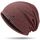 HASAGEI Mütze Herren Damen, Slouch Beanie Mütze Damen, Übergangszeit Weiche Leicht Modische Jersey Beanie, Unisex Warm Winter Mütze Ideal für Frühling Herbst und Winter (Weinrot)