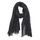 Van Der Rich ® - Schal mit fein gekreppter Oberfläche für Damen und Herren (20-Schwarz, One Size)