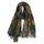 Van Der Rich ® - Tücher Schal Dessin Blumen Größe: 180cm*80cm - Damen (31-Khaki, TU)