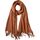 MaaMgic Winterschal Damen Schal aus Baumwolle Einfarbig, Weicher Winter Schal mit Fransen, Klassische Frauen Schals, Cognac