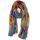 Van Der Rich ® - Tücher Schal Dessin Blumen Größe: 180cm*80cm - Damen (5-Blau, TU)