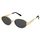 SOJOS Retro Sonnenbrille Damen Herren Oval Metal Groß Trendy Classic UV400 Schutz Sonnenbrillen SJ1217