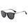SUNGAIT Vintage Runde Damen Sonnenbrille Klassischer Retro Designer Stil(Schwarzer Rahmen mit mattem Finish/polarisierte graue Linse) SGT567