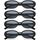 Unning 4 Stück Oval Sonnenbrille Damen Vintage Retro Klein Lustig Sonnenbrillen Set Für Damen