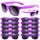 ASTARON Retro Vintage Sonnenbrillen Bulk, 12 Pack polarisiert Günstige Neon Sonnenbrillen Bulk für Frauen und Männer (Violett)