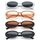 Unning 4 Stück Oval Sonnenbrille Damen Vintage Kleine Schmal Sonnenbrillen Set 90er Retro Ovale Brille Für Damen
