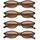 Unning 4 Stück Oval Sonnenbrille Damen Retro Ovale Sonnenbrillen Schmal Vintage Klein Brillen Set