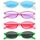 Unning 4 Stück Oval Sonnenbrille Damen Retro Ovale Sonnenbrillen Schmal Vintage Klein Brillen Set