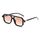 FEISEDY Retro 70er Jahre Sonnebrille Damen Herren Vintage Flache Quadratische Brille mit UV400-Schutz B2622