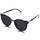 SOJOS Klassisch Retro Runde Sonnenbrille Damen Herren Groß Brille SJ2067 mit Demi Rahmen/Grau Linse