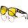 KANASTAL ÜberGroß Nachtfahrbrille für Brillenträger Polarisiert Anti Blende Nachtfahrbrille Damen und Herren UV400 Schutz Nachtbrille, Grau Leopard Rahmen Gelb Gläser