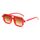 FEISEDY Retro 70er Jahre Sonnebrille Damen Herren Vintage Flache Quadratische Brille mit UV400-Schutz B2622