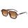 FEISEDY Retro 70er Jahre Sonnenbrille Damen Herren Vintage Flache Quadratische Brille mit UV400-Schutz B2622