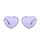 PARTY GO Herz Sonnenbrille Damen Mode Rimless Sonnenbrille UV400 Partybrille, violett