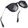 kunchu Sonnenbrille-Damen-Polarisierte-Sonnenbrille-Rund-UV400-im-Retro-Sonnenbrille-für-Damen & Herren Schutz Vintage Schwarzer Rahmen grauer Chip