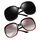 Joopin Übergroße Sonnenbrille Damen Polarisierte Braun Klassisch Große Sonnenbrille Schwarz Elegant Modern UV400 für Fahren und Reisen (Schwarz und Mode Braun)