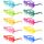 NACHLYNN 10 Paar Herz Sonnenbrille Mehrfarbig Mit Farbverlauf Farben Randlose Herzförmige Sonnenbrille für Damen Transparente Bonbonfarbene Herzbrille für Valentinstag Partygeschenke