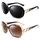 Sunier Sonnenbrille Damen Polarisiert Groß Übergroße Elegant Klassische Vintage Oversize Sonnenbrille Frauen mit 100% UV400 Schutz