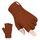 SUTIYO Fingerlose Handschuhe Herren Damen, Kaschmir Strick Handschuhe Warme Ohne Finger, Fingerless Gloves Winterhandschuhe Arbeits Autofahren Radfahren Sport（Orange）