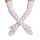 Lusofie Spitze Handschuhe Lang für Damen Elegant Tee Party Spitzenhandschuhe Weiß 1920er Jahre Verlobungskleid Party Tanz Oper Halloween Weiß Handschuhe für Damen