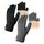 ARFNKIM Thermo-Winterhandschuhe, Fleecefutter, Touchscreen-Strick, dehnbar, warme Handschuhe zum Laufen, Radfahren, Reiten - Herren und Damen, Schwarz + Grau, Einheitsgröße