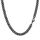 PROSTEEL Damen Kette schwarz kurz Panzerkette 36+5cm/6mm verstellbar kubanische Gliederkette glänzend Collier trendige Halskette Modeschmuck Accessoire für Frauen Mädchen