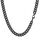 PROSTEEL Herren Kette Collier schwarz Edelstahl 46cm/18 in. Panzerkette Halskette 9mm breit kubanische Gliederkette Hip Hop Link Chain Necklace Modeschmuck Accessoire für Männer Frauen