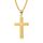 MERTTURM Kreuz Halskette für Herren, Schmuck Edelstahl, Kreuz Anhänger mit 60cm Kette, Farbe Silber Schwarz Gold(lichtecht & schweißfest)