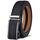 BULLIANT Gürtel Herren, Gürtel Ratsche Ledergürtel Automatikschließe für Herren Anzug Business Kleidung,Breit 35mm,Größe Angepasst(Schwarz-115cm/32-38" taille verstellbar)