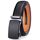 BULLIANT Gürtel Herren, Gürtel Ratsche Ledergürtel Automatikschließe für Herren Anzug Business Kleidung,Breit 35mm,Größe Angepasst(Schwarz-130cm/38-44" taille verstellbar)