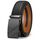BULLIANT Gürtel Herren, Gürtel Ratsche Ledergürtel Automatikschließe für Herren Anzug Business Kleidung,Breit 35mm,Größe Angepasst(Schwarz-130cm/38-44" taille verstellbar)