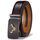 BULLIANT Gürtel Herren, Gürtel Ratsche Ledergürtel Automatikschließe für Herren Anzug Business Kleidung,Breit 35mm,Größe Angepasst(Kaffee Braun-125cm/36-42" taille verstellbar)