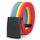 JasGood Unisesx Webgürtel Herren Damen Leinwand Arbeitsgürtel Frei Verstellbarer Flip-Top Webgürtel Schwarze Militärschnalle für Geschäft Sport Lässig,Rainbow,135cm