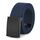 JasGood Unisesx Webgürtel Herren Damen Leinwand Arbeitsgürtel Frei Verstellbarer Flip-Top Webgürtel Schwarze Militärschnalle für Geschäft Sport Lässig,Navy blue,155cm