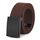 JasGood Unisesx Webgürtel Herren Damen Leinwand Arbeitsgürtel Frei Verstellbarer Flip-Top Webgürtel Schwarze Militärschnalle für Geschäft Sport Lässig,Kaffee,135cm