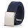 JasGood Unisesx Webgürtel Herren Damen Leinwand Arbeitsgürtel Frei Verstellbarer Flip-Top Webgürtel Silber Militärschnalle für Geschäft Sport Lässig,Navy blau,135cm