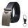 flintronic Herren Gürtel,Hochwertiges Leder material Ratsche Automatik Gürtel für Männer Ledergürtel Breite 3.5cm Länge 135CM-Schwarz (inkl Schlüsselbund & Geschenkbox)