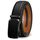 KEMISANT Gürtel Herren, Ledergürtel Ratsche Automatikschließe für Herren Business Anzug,Breit 35mm,Größe Angepasst(Schwarz,135cm/40-46" taille verstellbar)