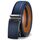 KEMISANT Gürtel Herren, Ledergürtel Ratsche Automatikschließe für Herren Business Anzug,Breit 35mm,Größe Angepasst(Navy Blau-135cm/40-46" taille verstellbar)