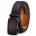KEMISANT Gürtel Herren, Ledergürtel Ratsche Automatikschließe für Herren Business Anzug,Breit 35mm,Größe Angepasst(Dunkelbraun,150cm/44-52" taille verstellbar)