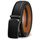KEMISANT Gürtel Herren, Ledergürtel Ratsche Automatikschließe für Herren Business Anzug,Breit 35mm,Größe Angepasst(Schwarz-140cm/42-48" taille verstellbar)