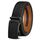KEMISANT Gürtel Herren, Ledergürtel Ratsche Automatikschließe für Herren Business Anzug,Breit 35mm,Größe Angepasst(Schwarz-160cm/48-56" taille verstellbar)