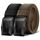 KEMISANT Taktischer Gürtel 2er, Gürtel Herren Arbeitsgürtel Militär Wandern 38mm,Schnellverschluss Metallschnalle(Schwarz/Hellbraun-105cm/30-34" taille verstellbar)